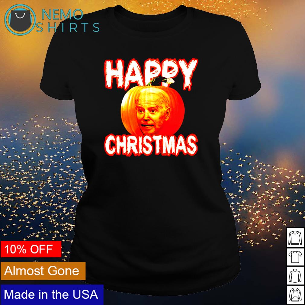 Biden pumpkin happy Christmas - Adult & Kids T-Shirts, Sweatshirts & Hoodies apparel design preview 3