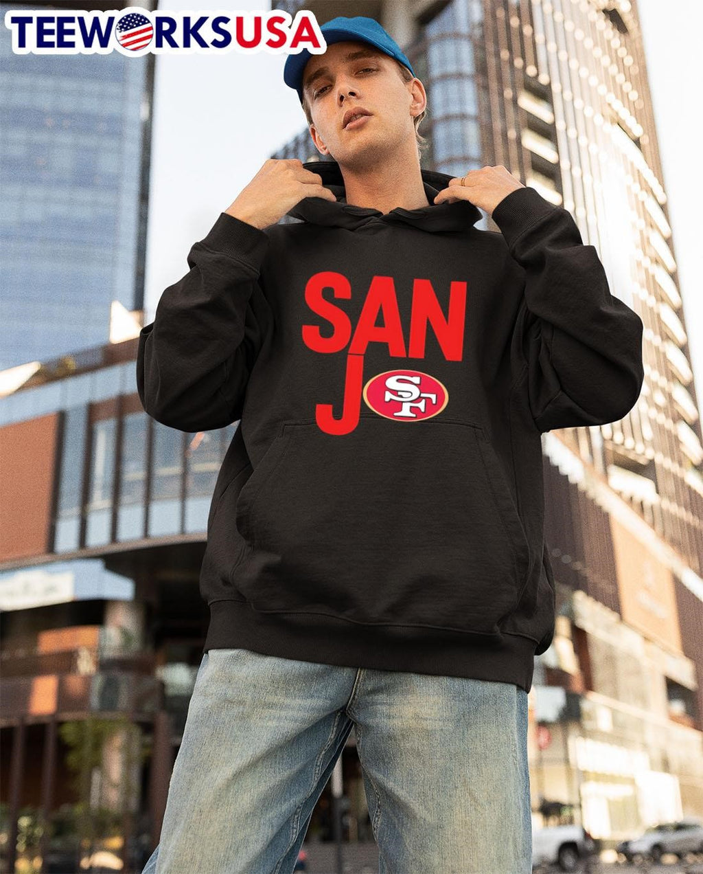 San Jo Francisco 49ers logo - Adult & Kids T-Shirts, Sweatshirts & Hoodies apparel design preview 3