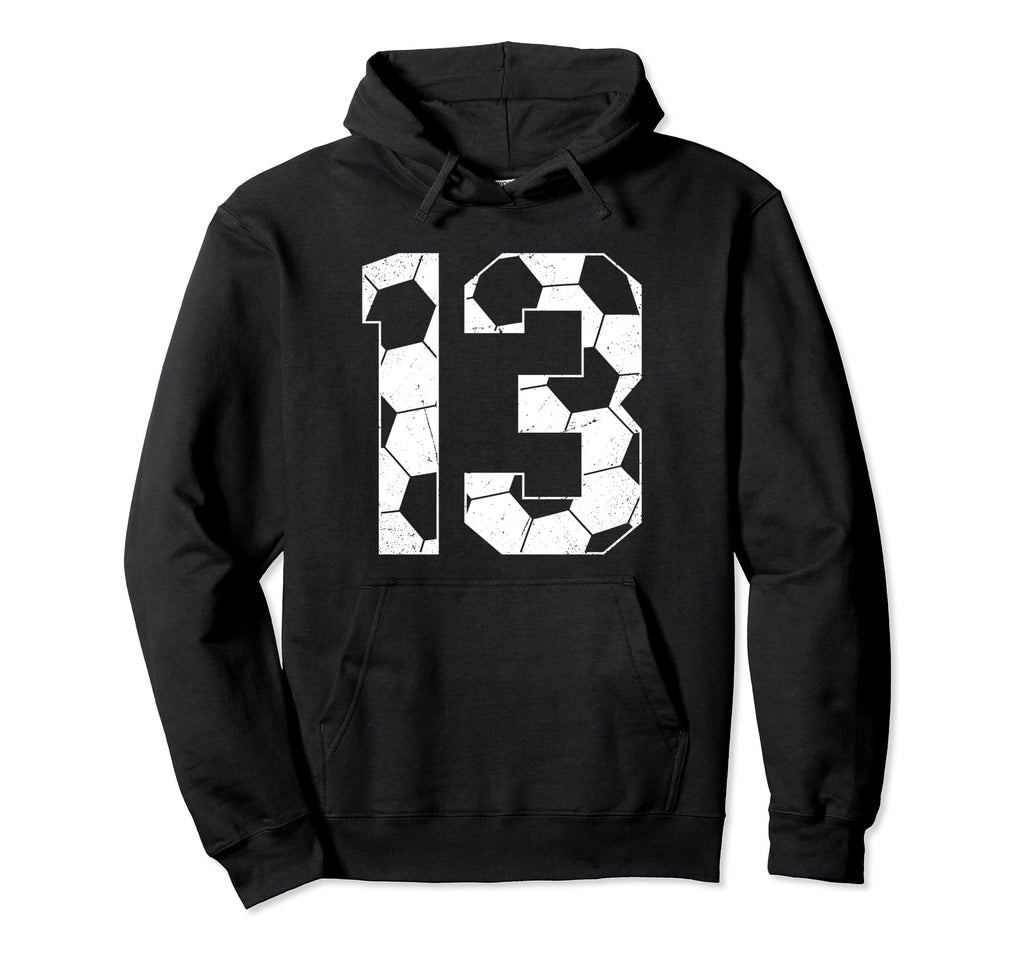 13Th Birthday Soccer Player Football 13 Hoodie - Unique Graphic for Adults - T-Shirt, Sweatshirt, Hoodie