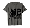 12 Years Being Awesome Soccer 12Th T-Shirt - Unique Graphic for Adults - T-Shirt, Sweatshirt, Hoodie