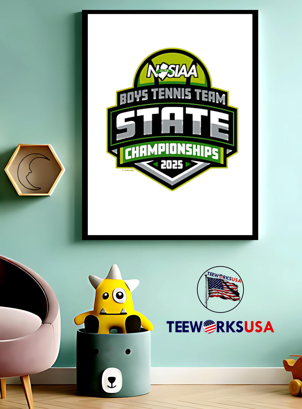 NJSIAA Boys Tennis Team State Championships 2025 - Adult & Kids T-Shirts, Sweatshirts & Hoodies apparel design preview 3