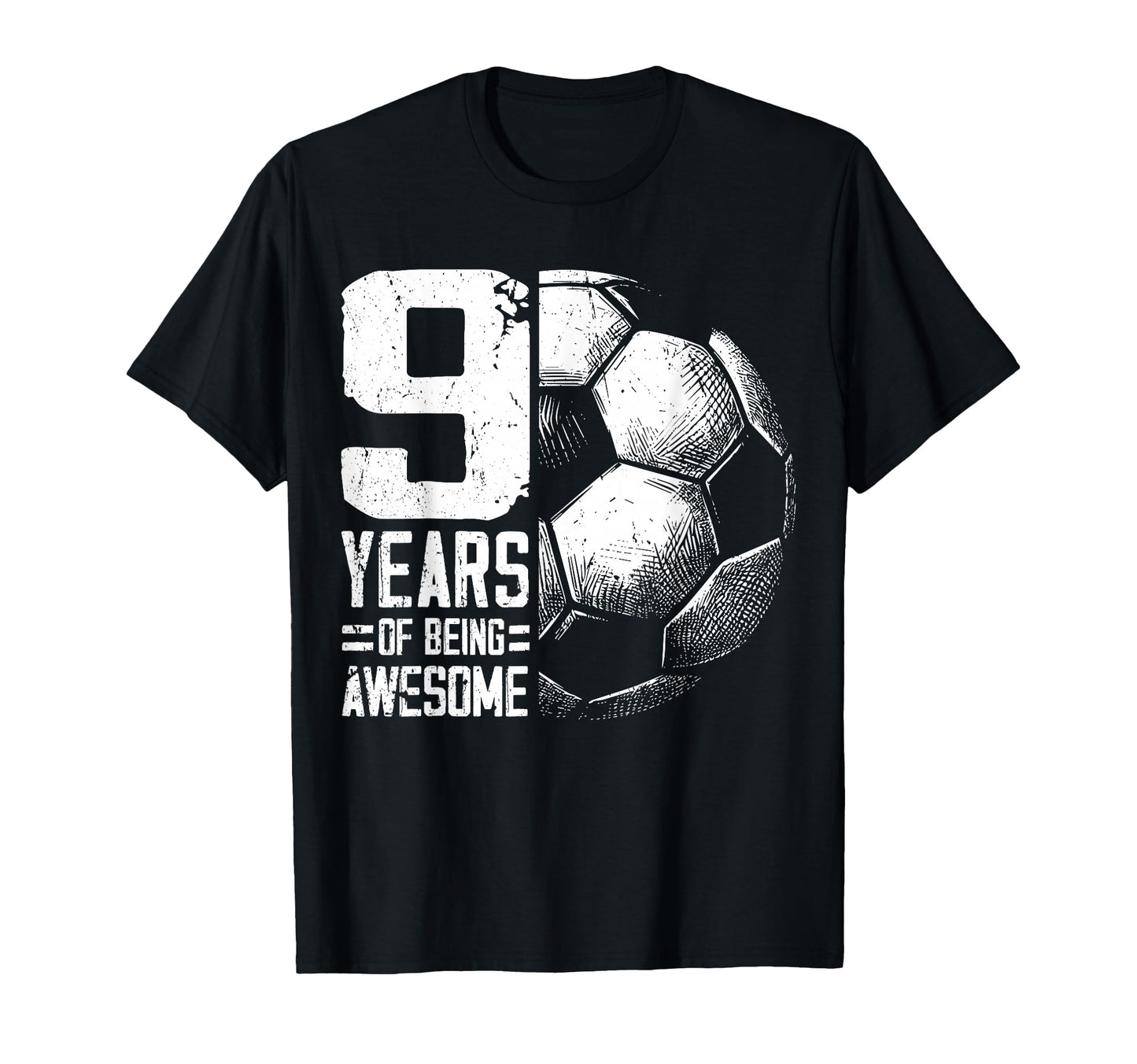 9Th Birthday Soccer Player Football 9 T-Shirt - Minimalist Print Unisex - T-Shirt, Sweatshirt, Hoodie