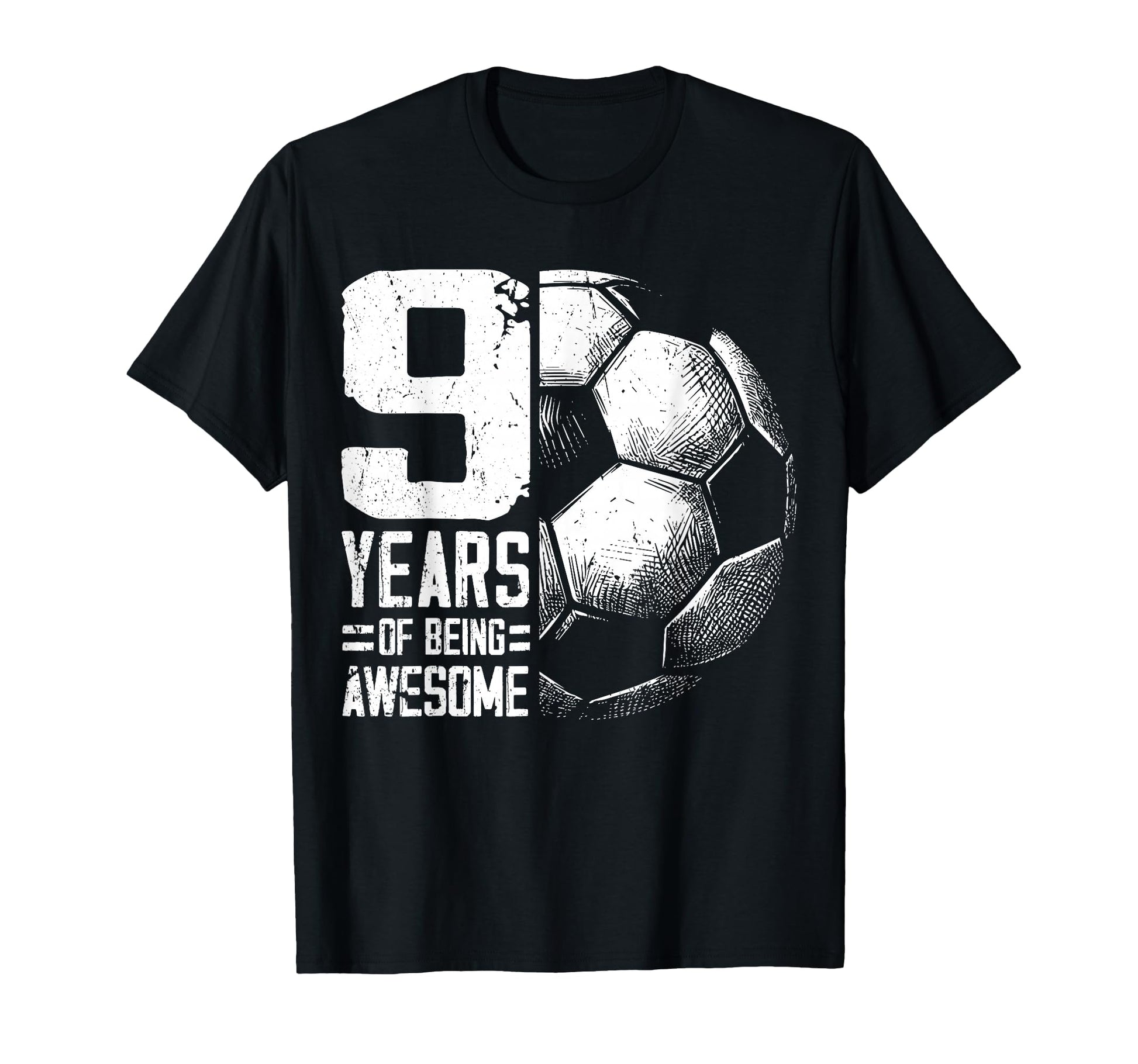 9Th Birthday Soccer Player Football 9 T-Shirt - Minimalist Print Unisex - T-Shirt, Sweatshirt, Hoodie