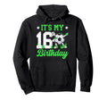 16Th Soccer Birthday Party 16 Year Old Hoodie - Graphic Print for Adults - T-Shirt, Sweatshirt, Hoodie