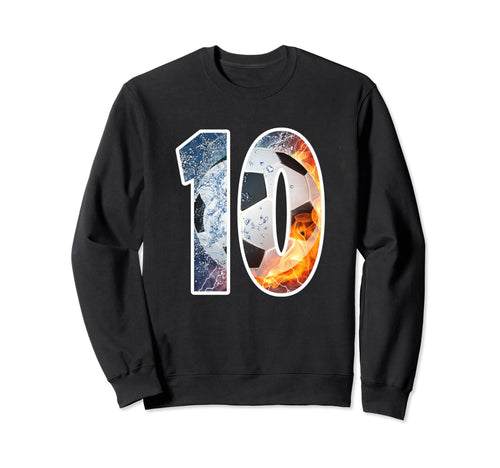 10Th Birthday Party Soccer Number 10 Sweatshirt - Graphic Print Men Women - T-Shirt, Sweatshirt, Hoodie