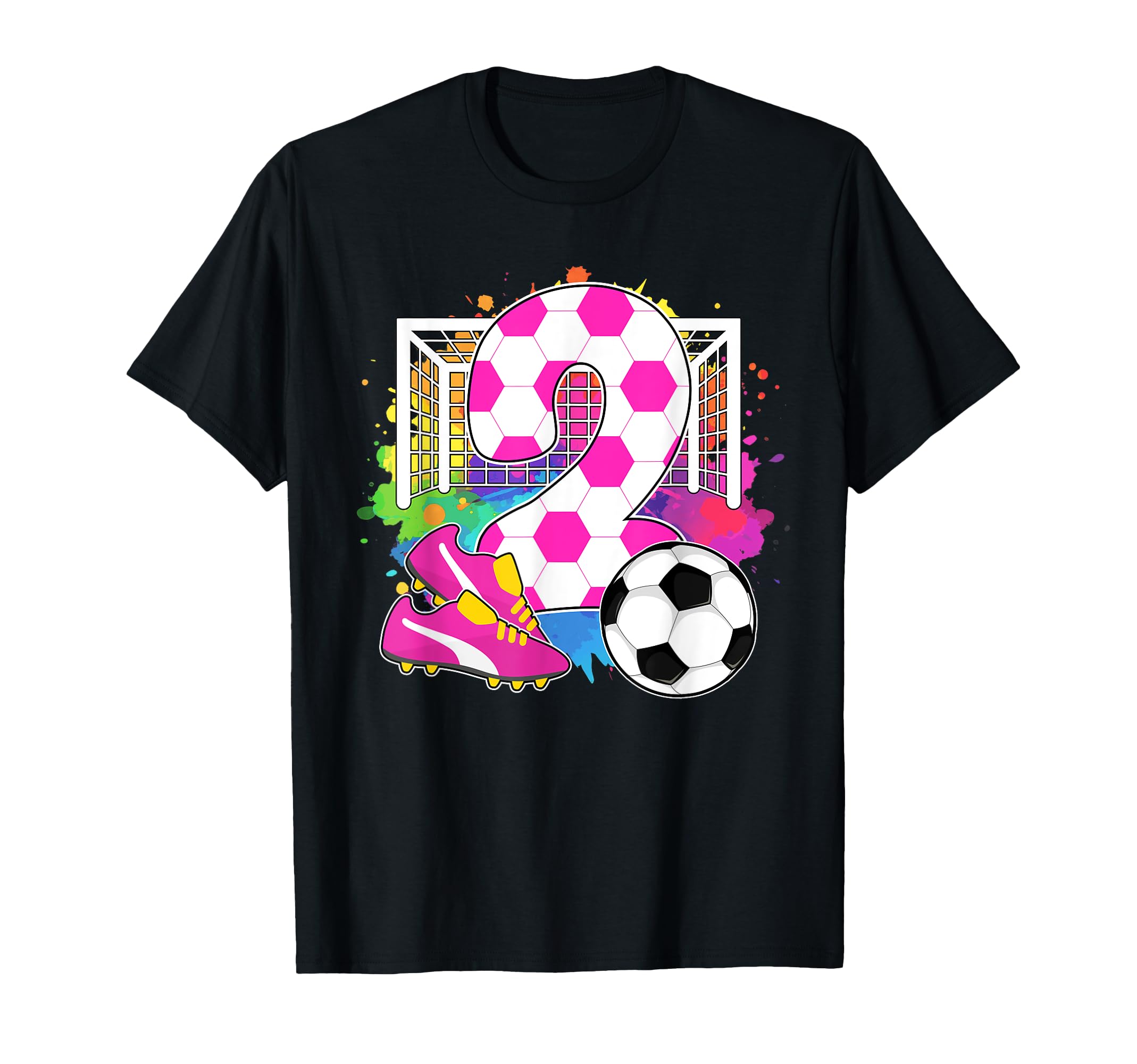 2 Years Old Birthday 2Nd Birthday Soccer T-Shirt - Streetwear Style Unisex - T-Shirt, Sweatshirt, Hoodie