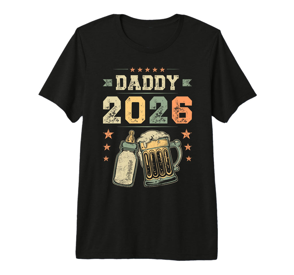 Mens Daddy 2026 First Fathers Day New T-Shirt - Fun Novelty Design Unisex - T-Shirt, Sweatshirt, Hoodie