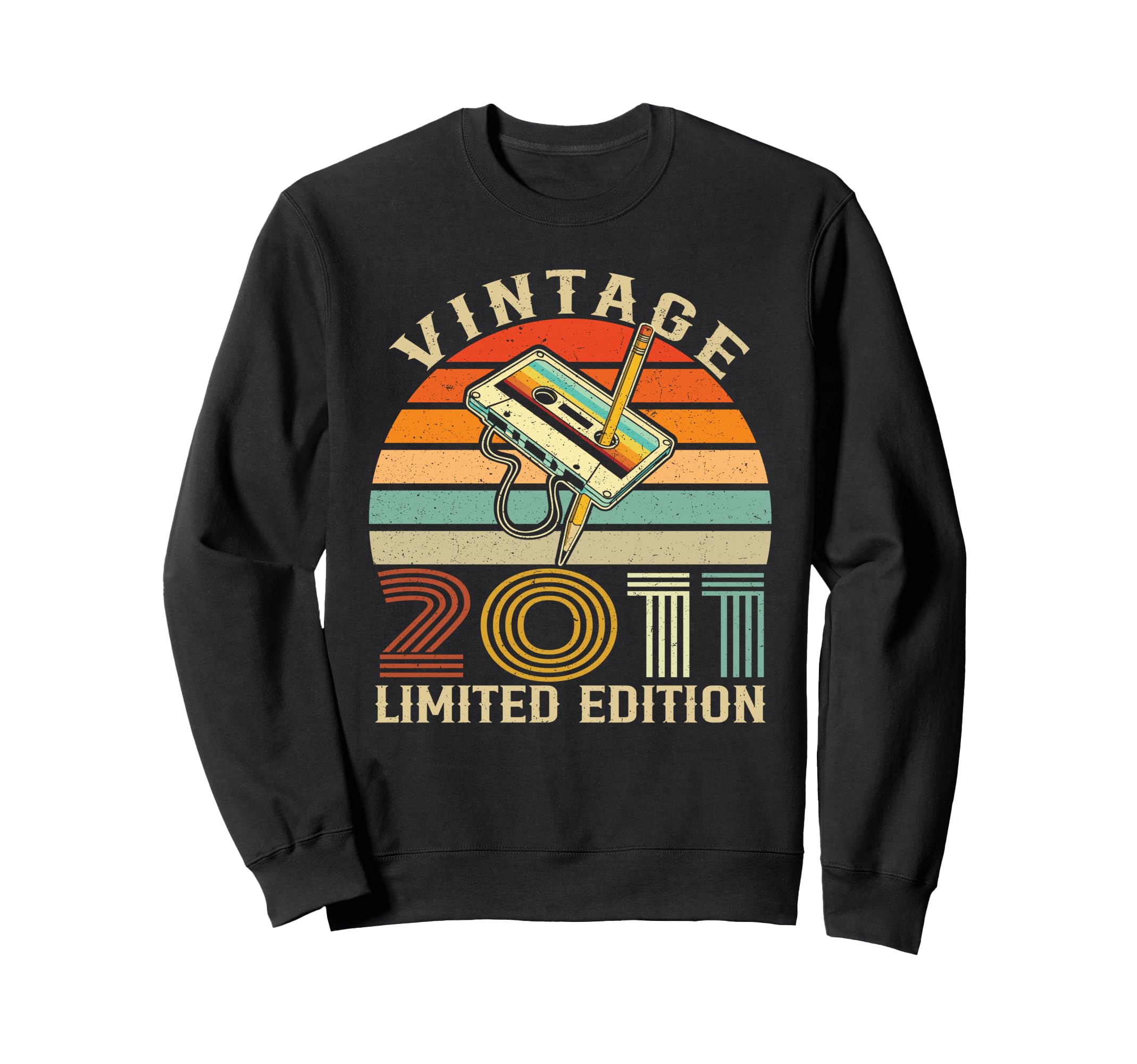 2011 Birthday Cassette Tape Sweatshirt - Streetwear Style for Adults - T-Shirt, Sweatshirt, Hoodie