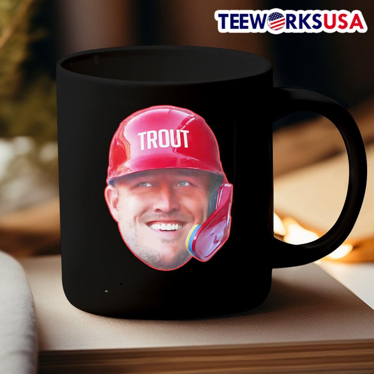Mike Trout head in the game - Adult & Kids T-Shirts, Sweatshirts & Hoodies apparel design preview 3
