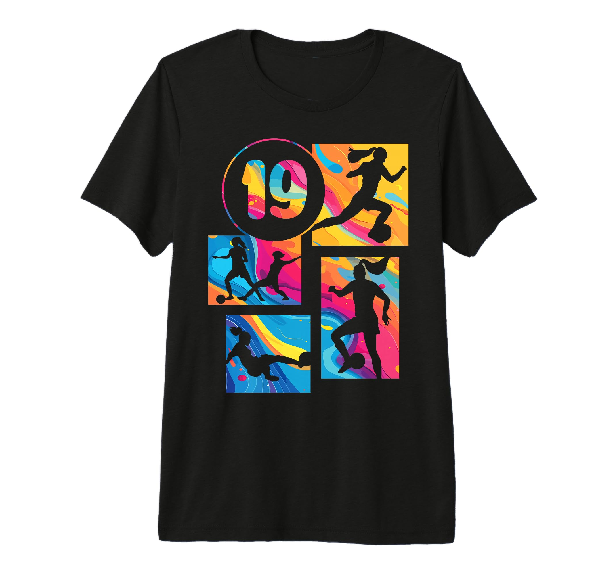 19Th Birthday Soccer Player Football 19 T-Shirt - Graphic Print Men Women - T-Shirt, Sweatshirt, Hoodie
