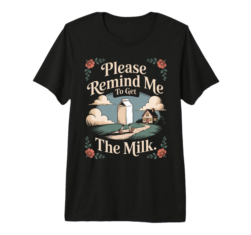 Please Remind Me To Get Milk Funny Dad T-Shirt - Aesthetic Graphic Unisex - T-Shirt, Sweatshirt, Hoodie