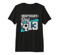 13Th Birthday Soccer Party 13 Year T-Shirt - Minimalist Print Men Women - T-Shirt, Sweatshirt, Hoodie