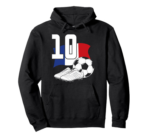 10 Soccer Birthday Gift Soccer Fan Hoodie - Graphic Print for Adults - T-Shirt, Sweatshirt, Hoodie