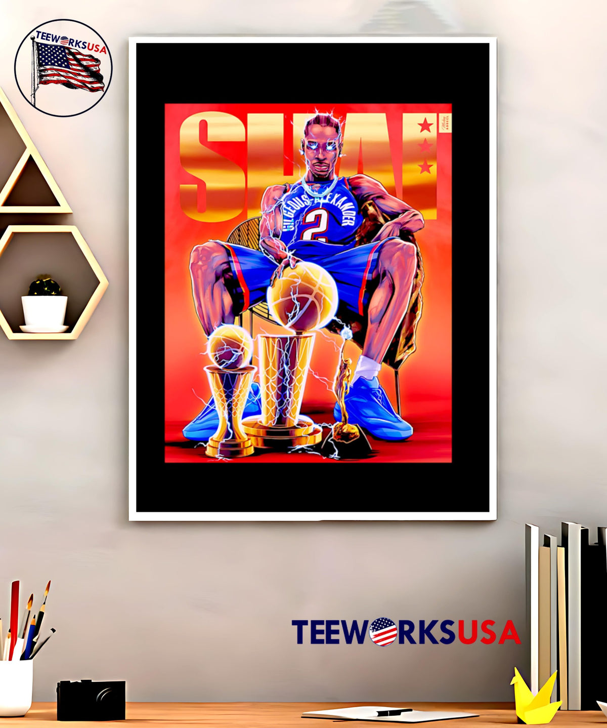Shai Gilgeous-Alexander Sga Mvp Fmvp Champion 2025 - Adult & Kids T-Shirts, Sweatshirts & Hoodies apparel design preview 5