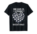 100 Days School Soccer Heart Love T-Shirt - Novelty Apparel for Adults - T-Shirt, Sweatshirt, Hoodie
