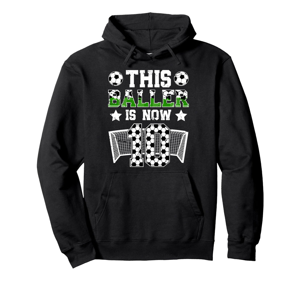 10Th Birthday Soccer Ten Year Old Soccer Hoodie - Trendy Graphic Unisex - T-Shirt, Sweatshirt, Hoodie