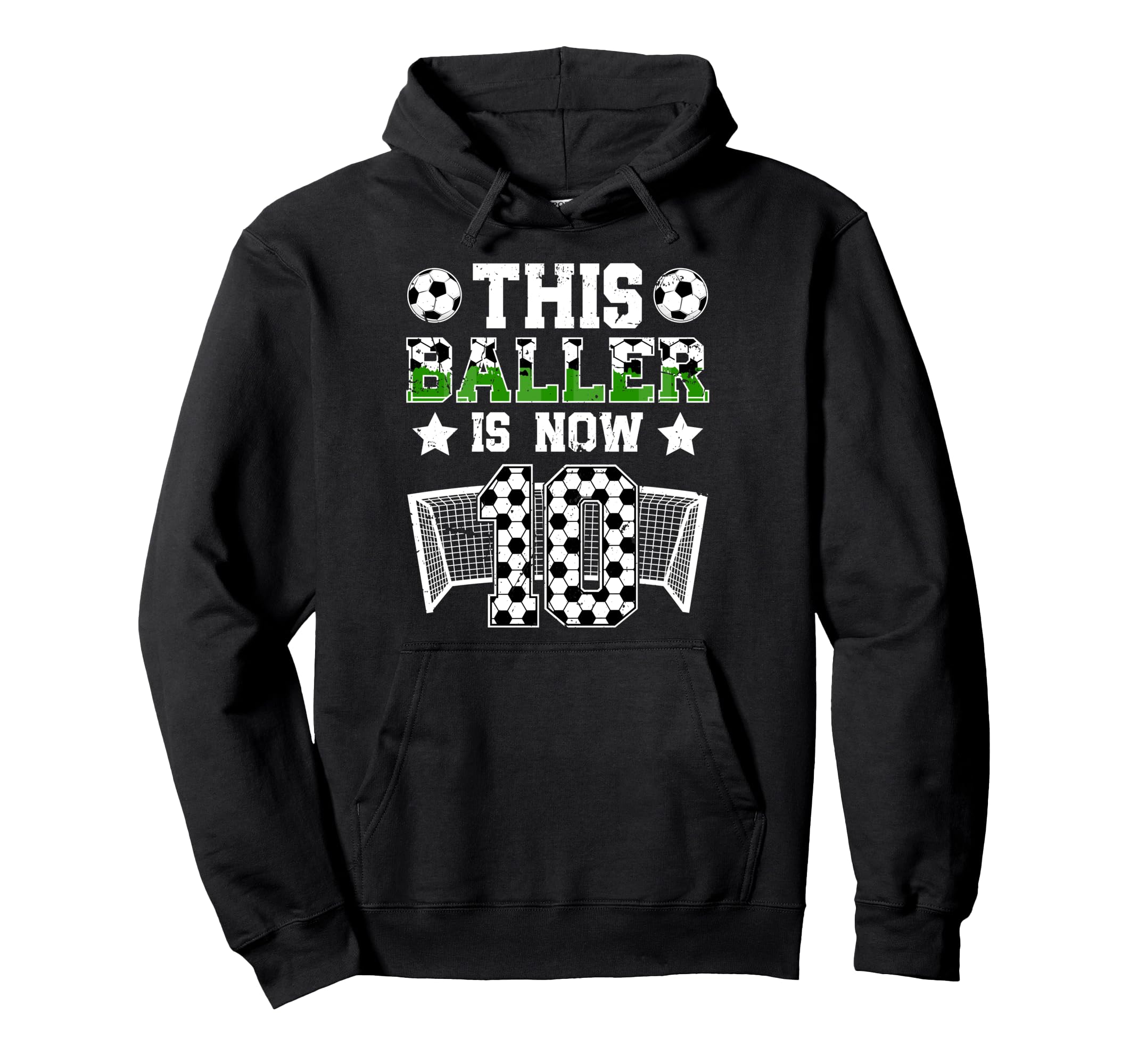 10Th Birthday Soccer Ten Year Old Soccer Hoodie - Trendy Graphic Unisex - T-Shirt, Sweatshirt, Hoodie