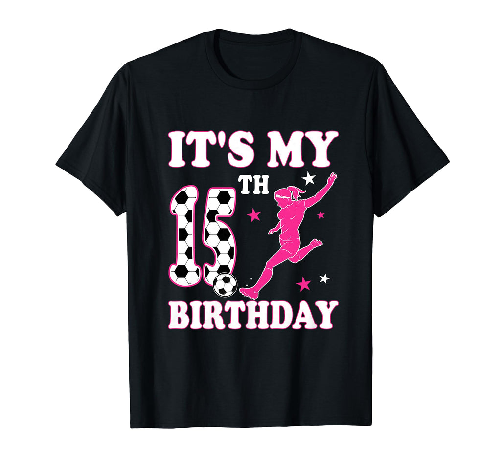 15Th Birthday Soccer Themed 15 Year T-Shirt - Minimalist Print for Adults - T-Shirt, Sweatshirt, Hoodie