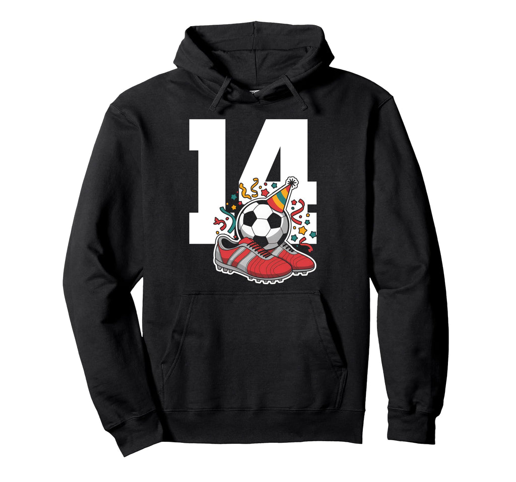 14 Soccer Birthday Gift Soccer Fan Hoodie - Aesthetic Graphic Unisex - T-Shirt, Sweatshirt, Hoodie