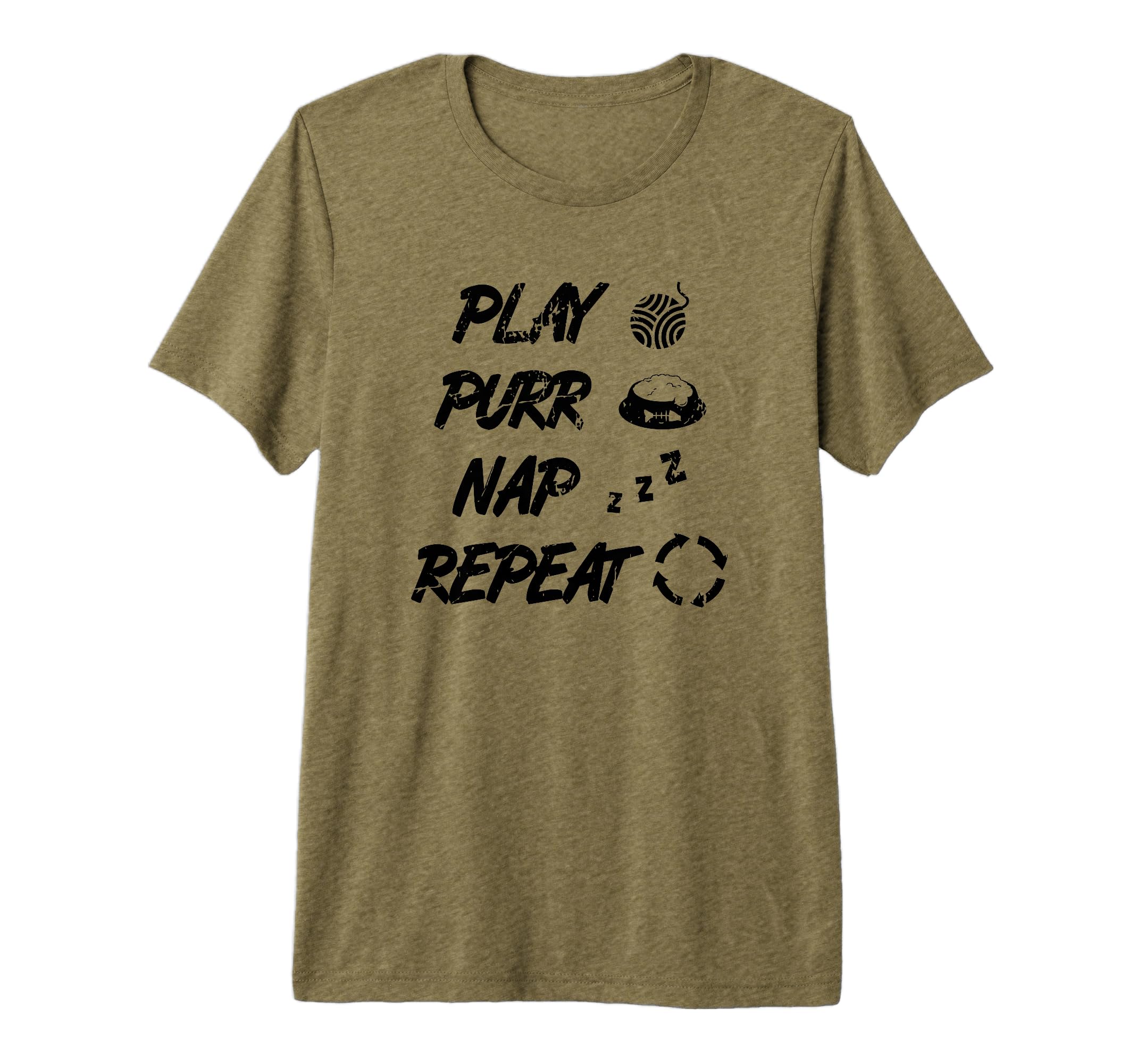 Cats Routine Cat Dad Tri Blend T-Shirt - Novelty Apparel Men Women - T-Shirt, Sweatshirt, Hoodie