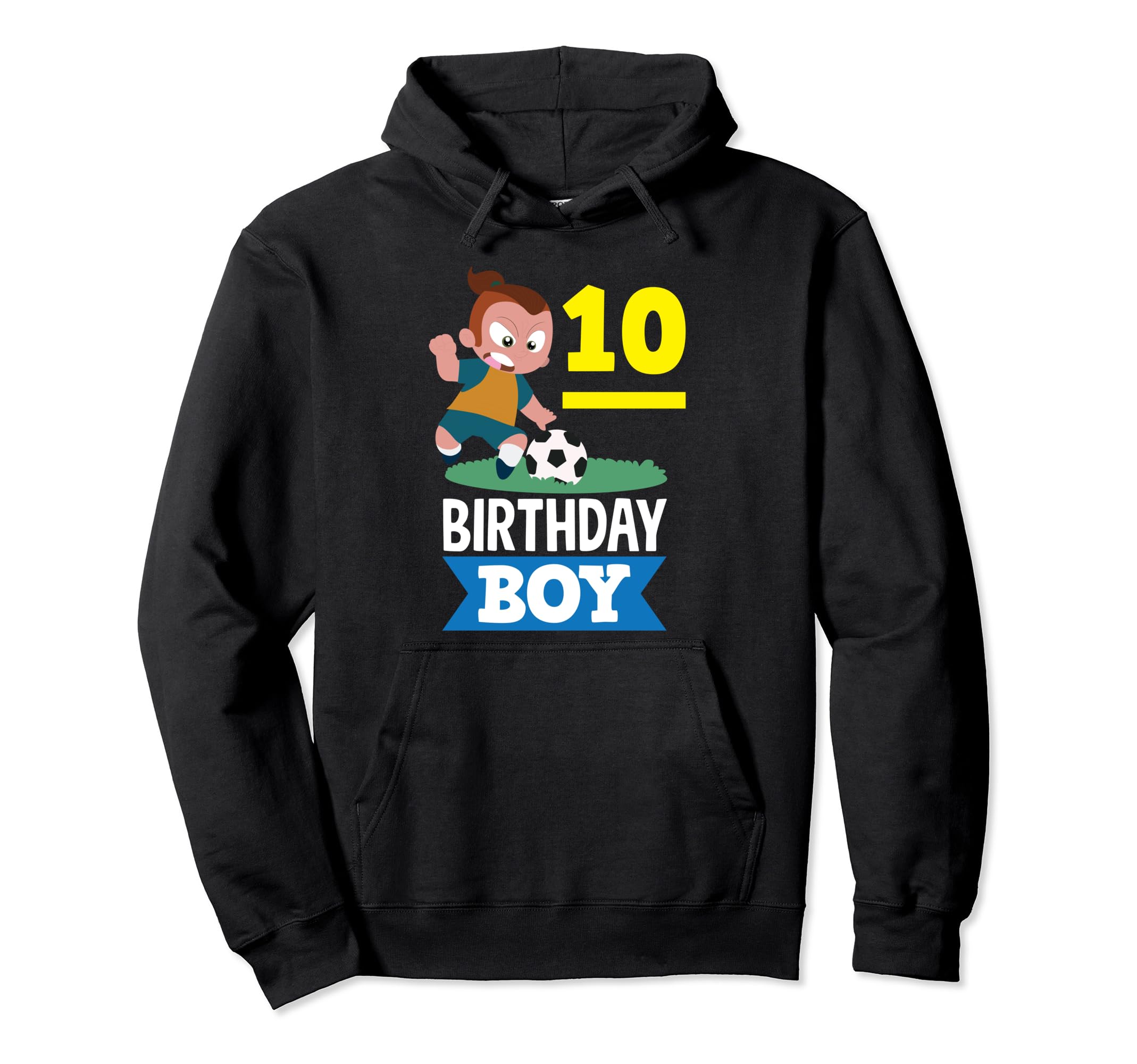 10Th Birthday 10 Years Soccer Hoodie - Fun Novelty Design for Adults - T-Shirt, Sweatshirt, Hoodie