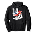 14 Soccer Birthday Gift Soccer Fan Hoodie - Trendy Graphic for Adults - T-Shirt, Sweatshirt, Hoodie
