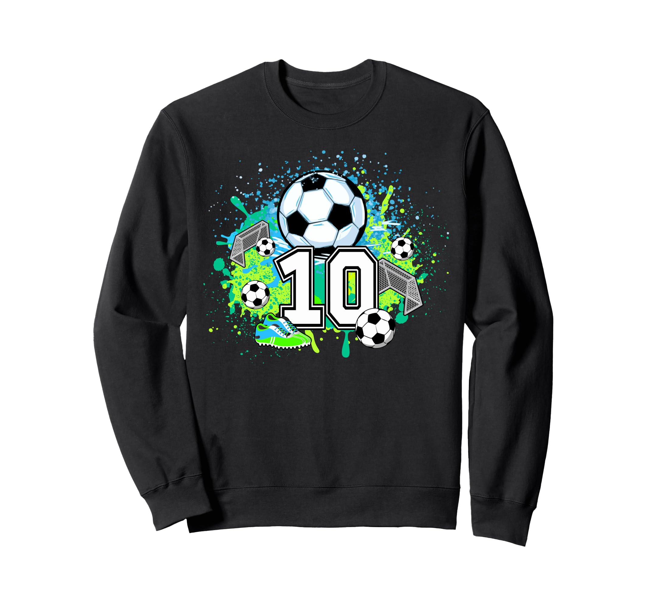 10Th Soccer Birthday Party 10 Year Sweatshirt - Streetwear Style Men Women - T-Shirt, Sweatshirt, Hoodie
