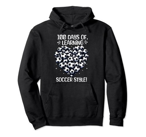 100 Days School Soccer Heart Love Hoodie - Minimalist Print for Adults - T-Shirt, Sweatshirt, Hoodie