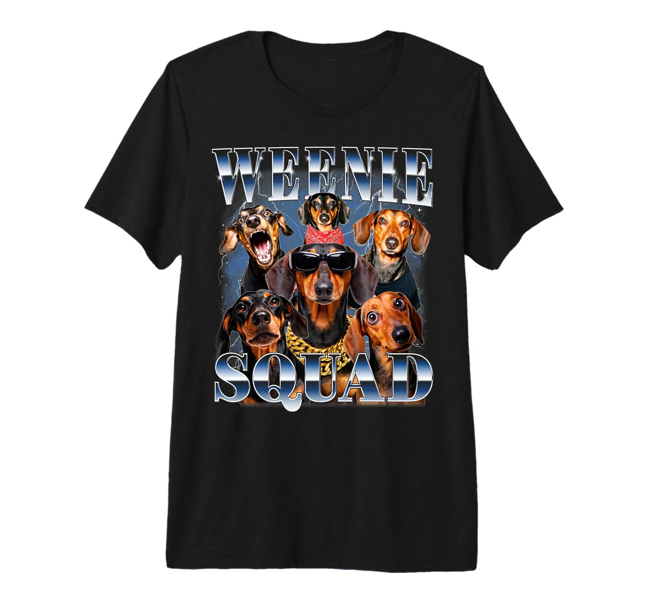 Weenie Squad 90S Dachshund Mom Dad T-Shirt - Novelty Apparel for Adults - T-Shirt, Sweatshirt, Hoodie