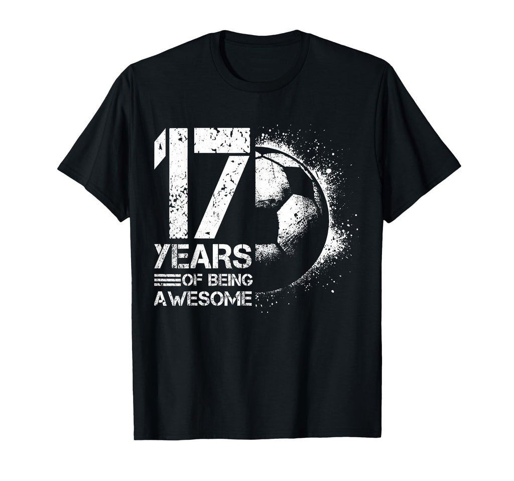 17Th Birthday Soccer Player Football 17 T-Shirt - Graphic Print for Adults - T-Shirt, Sweatshirt, Hoodie