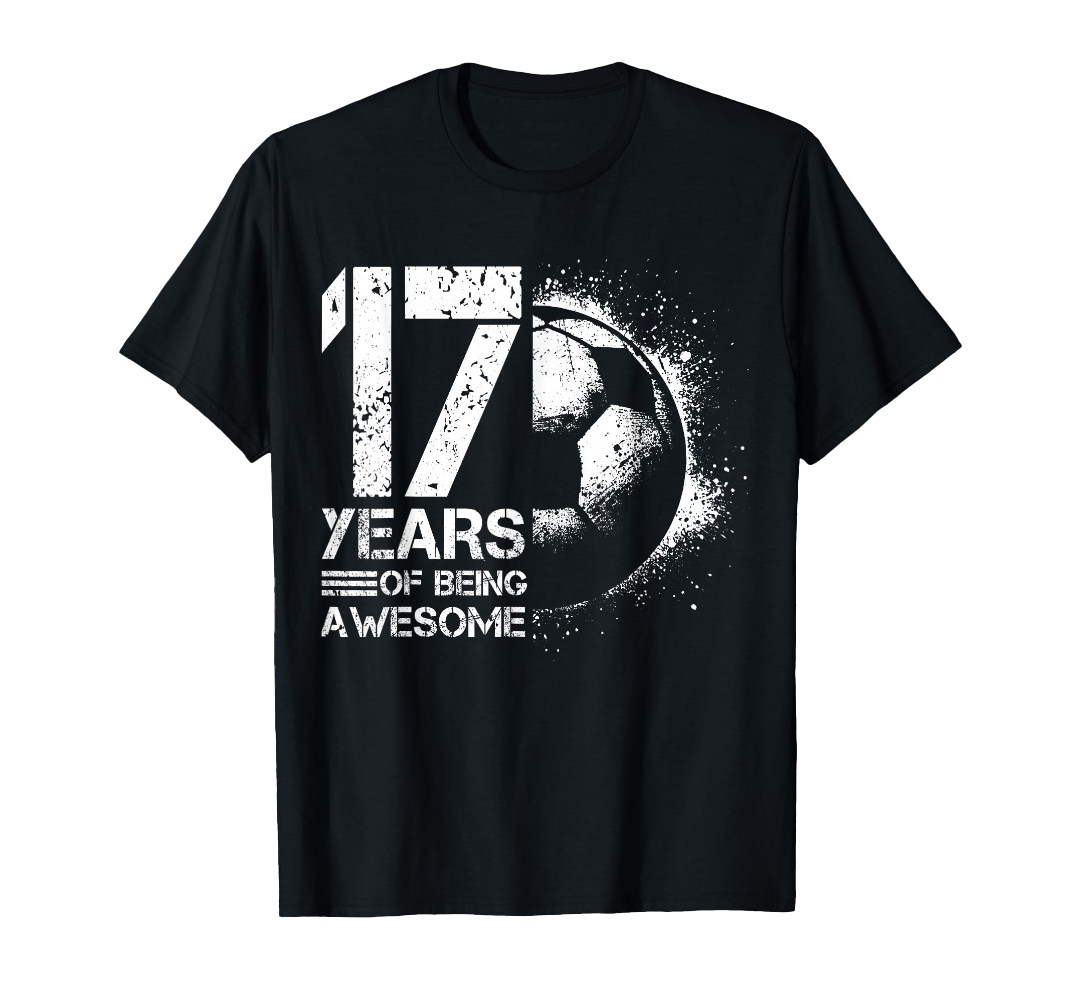 17Th Birthday Soccer Player Football 17 T-Shirt - Graphic Print for Adults - T-Shirt, Sweatshirt, Hoodie