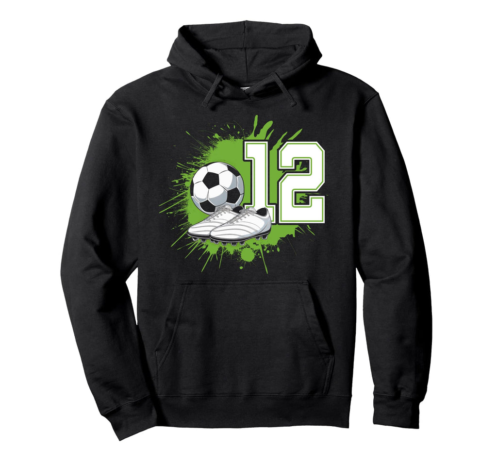 12 Soccer Birthday Gift Soccer Fan Hoodie - Novelty Apparel for Adults - T-Shirt, Sweatshirt, Hoodie