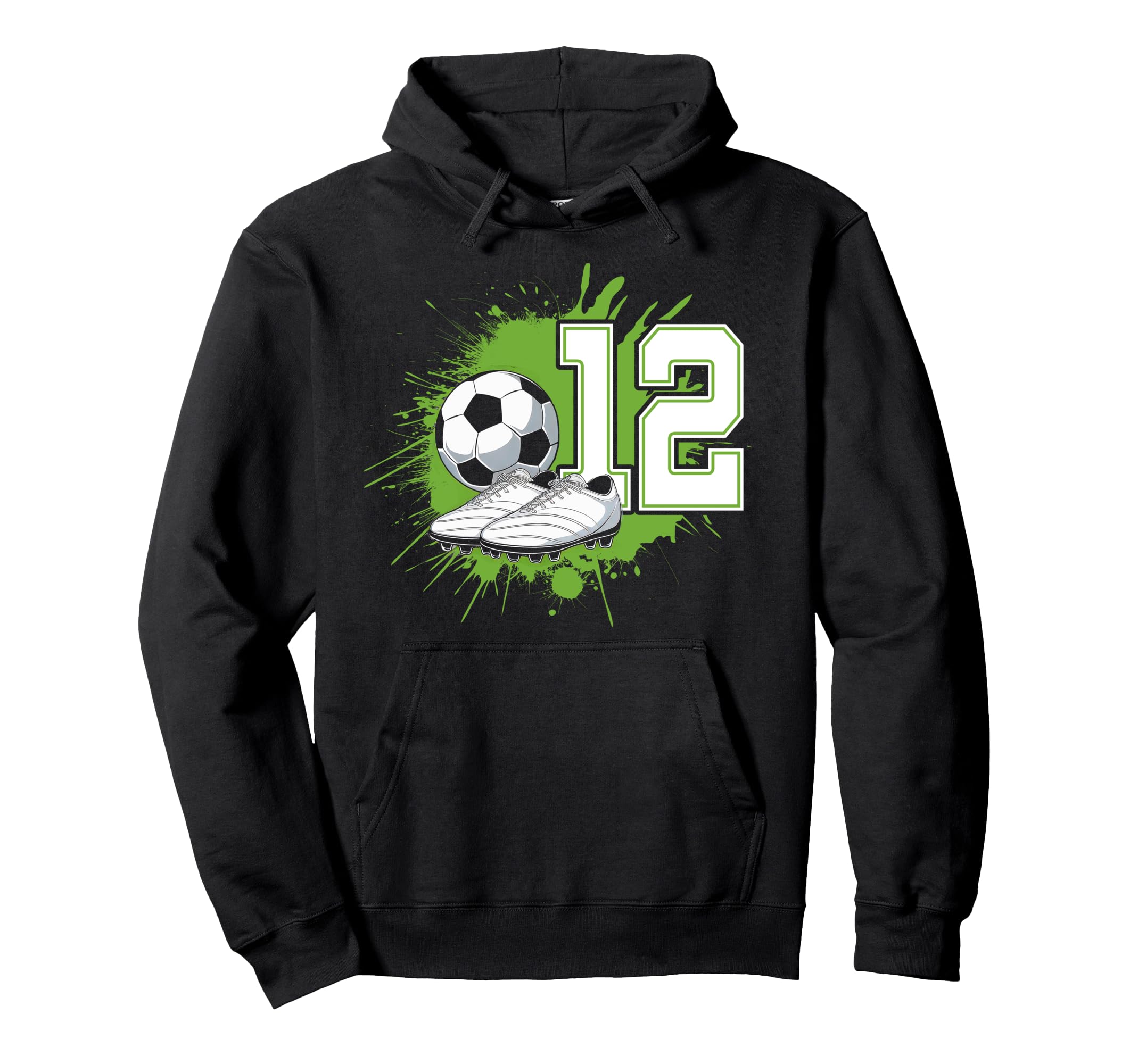12 Soccer Birthday Gift Soccer Fan Hoodie - Novelty Apparel for Adults - T-Shirt, Sweatshirt, Hoodie