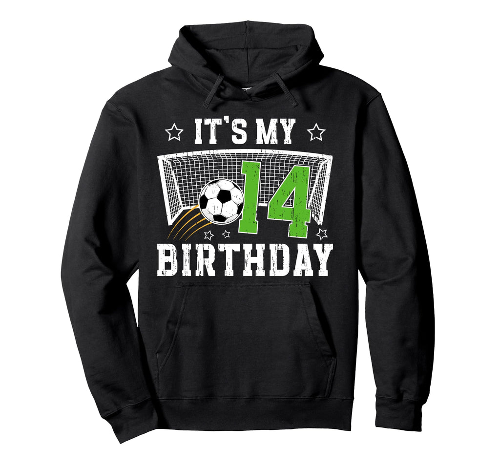 14Th Birthday Soccer 14 Year Old Soccer Hoodie - Trendy Graphic Men Women - T-Shirt, Sweatshirt, Hoodie