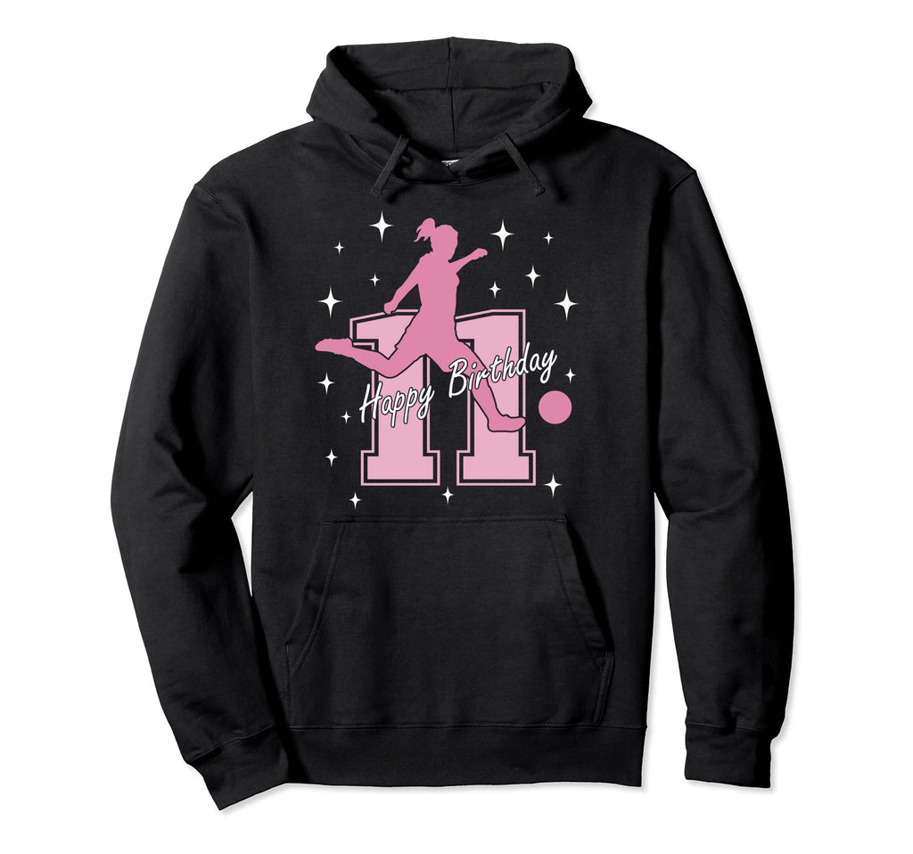 11Th Birthday Soccer Playing Hoodie - Graphic Print Unisex - T-Shirt, Sweatshirt, Hoodie