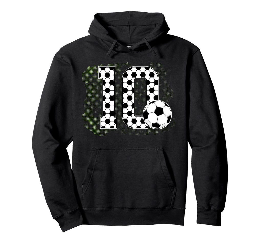 10Th Birthday Soccer Ten Year Old Hoodie - Trendy Graphic for Adults - T-Shirt, Sweatshirt, Hoodie