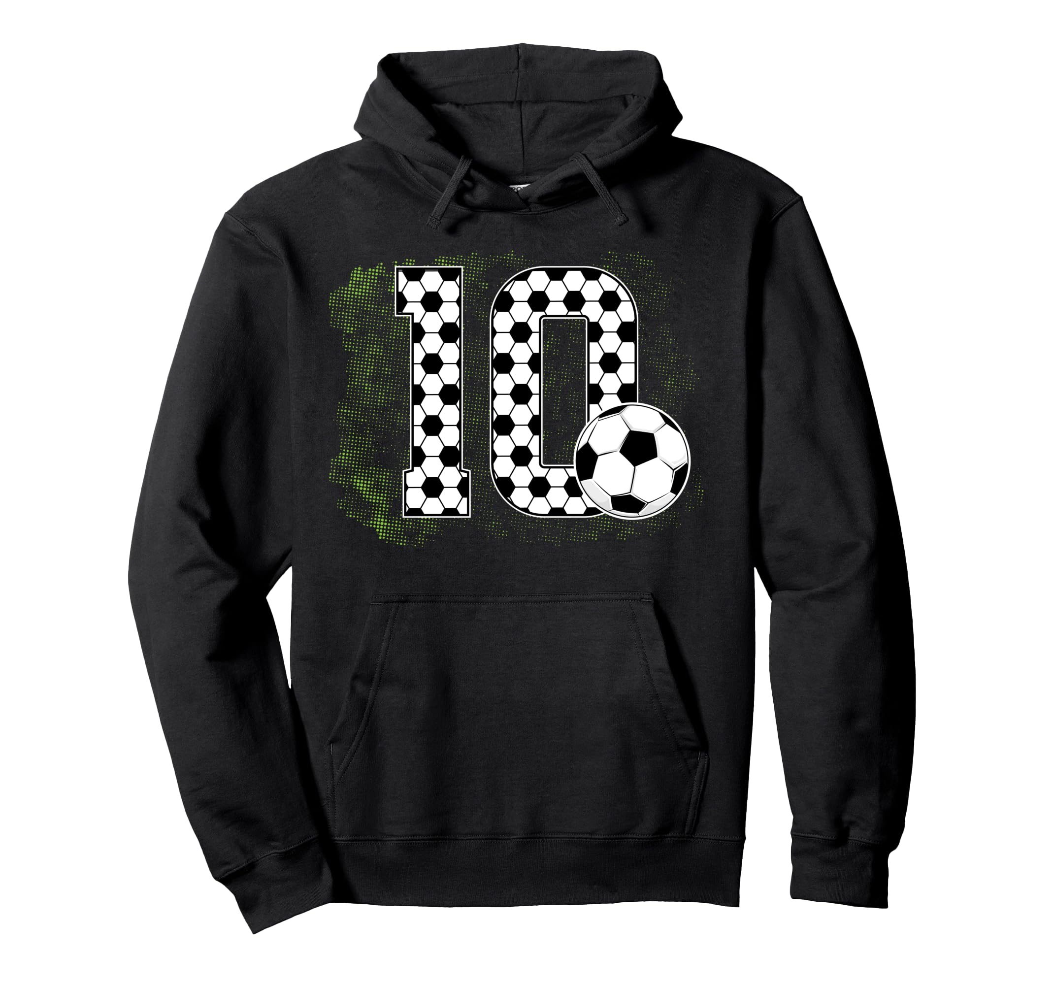 10Th Birthday Soccer Ten Year Old Hoodie - Trendy Graphic for Adults - T-Shirt, Sweatshirt, Hoodie