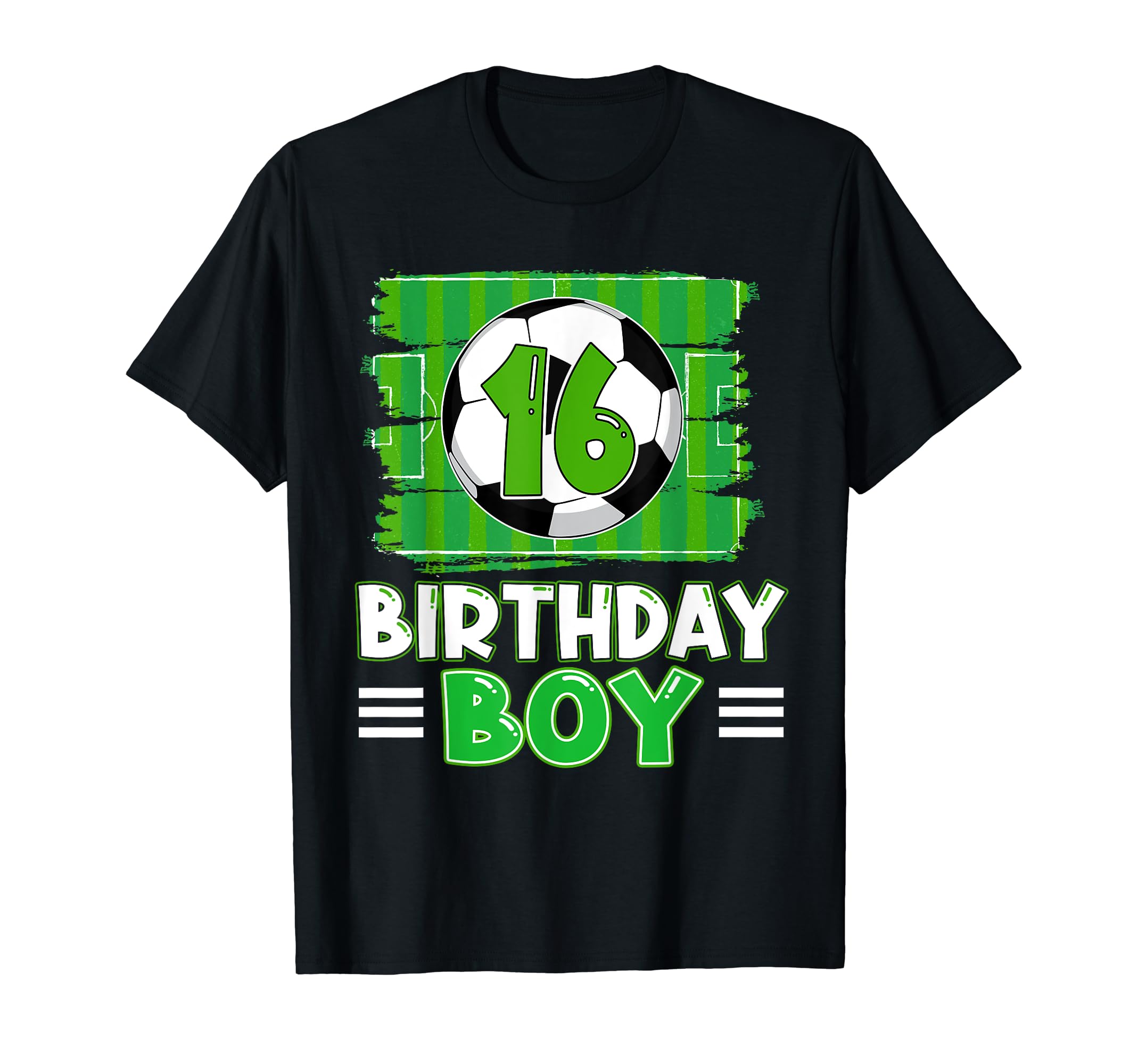16 Year Old Birthday Soccer 16Th Party T-Shirt - Trendy Graphic Men Women - T-Shirt, Sweatshirt, Hoodie