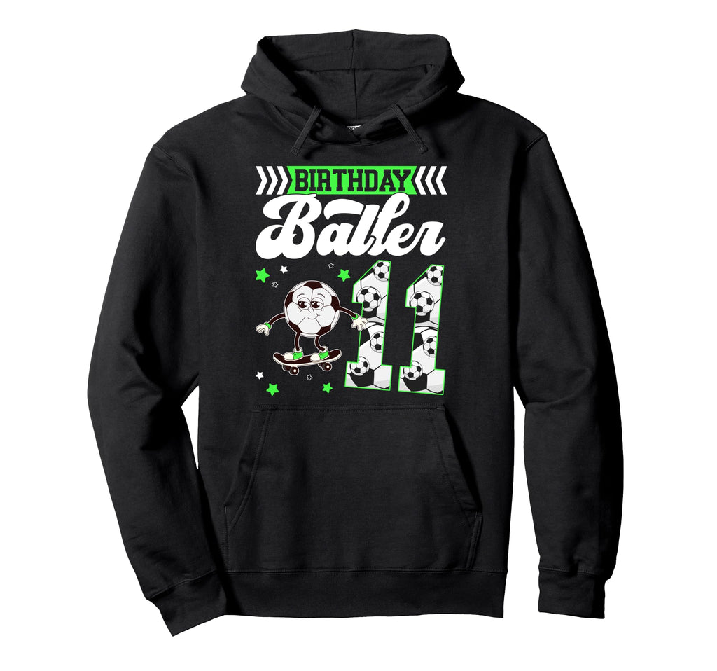 11Th Soccer Birthday Party Eleven Year Old Hoodie - Unique Graphic Unisex - T-Shirt, Sweatshirt, Hoodie