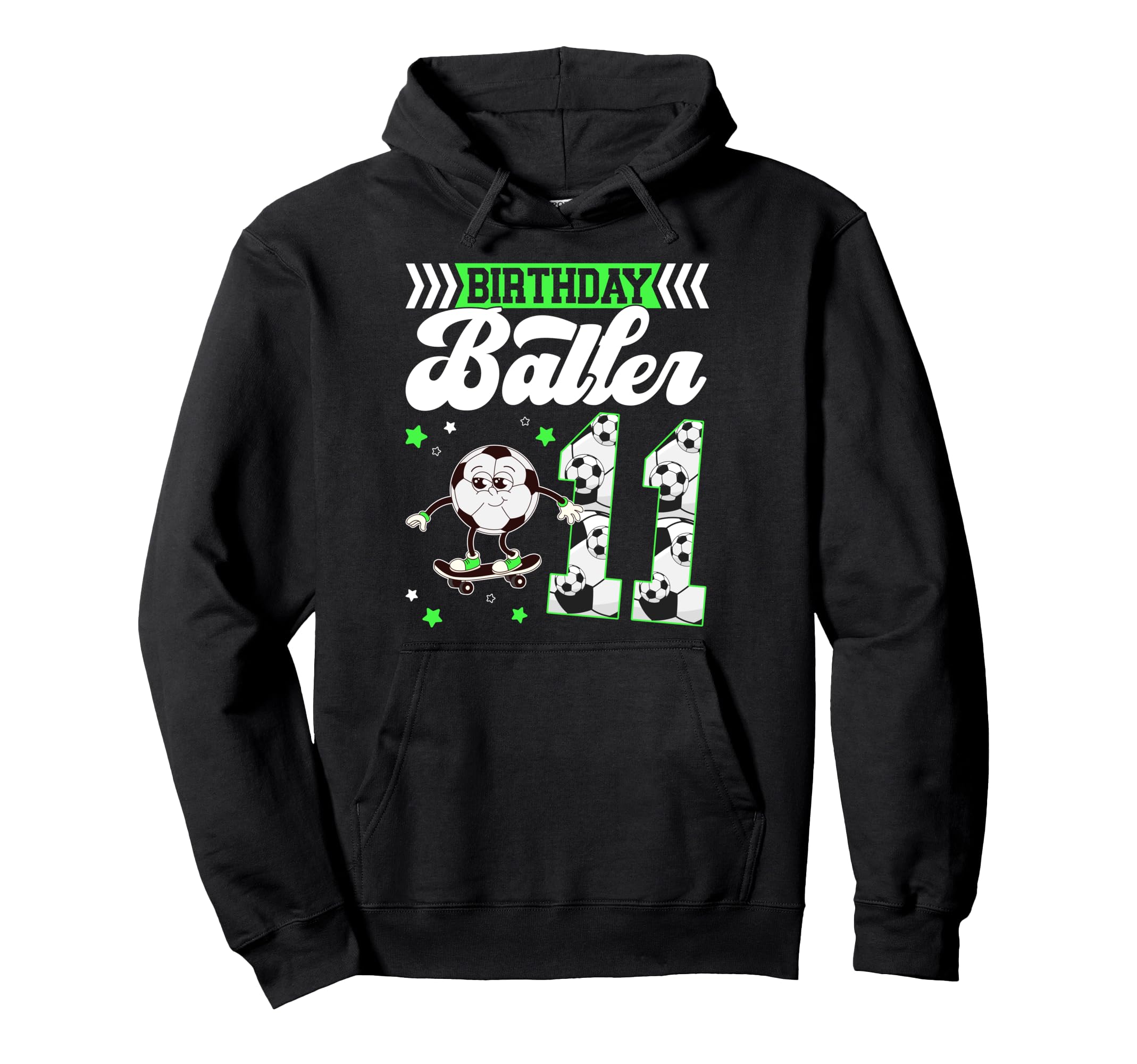 11Th Soccer Birthday Party Eleven Year Old Hoodie - Unique Graphic Unisex - T-Shirt, Sweatshirt, Hoodie