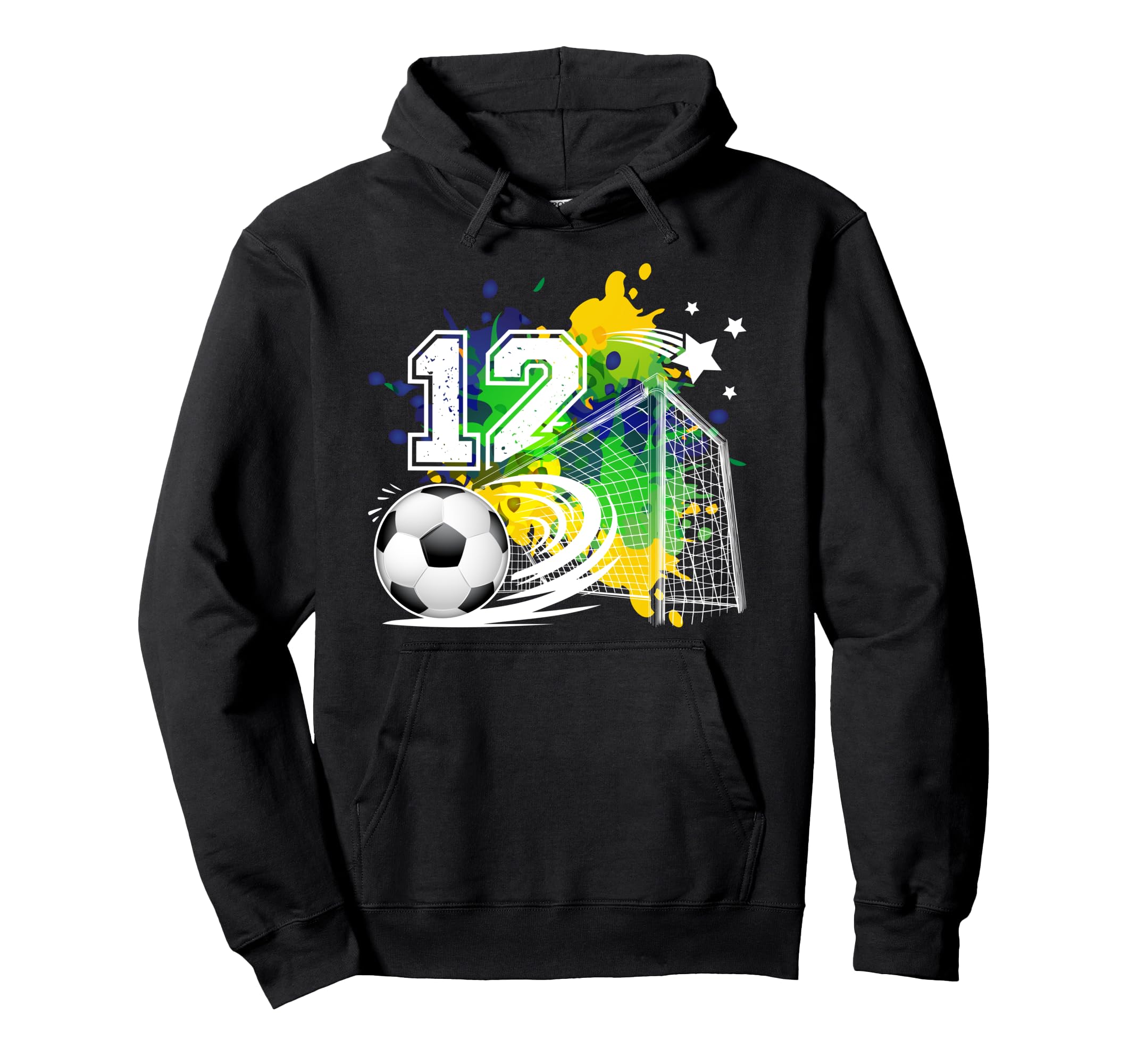 12Th Soccer Birthday Party 12 Year Old Hoodie - Novelty Apparel Unisex - T-Shirt, Sweatshirt, Hoodie
