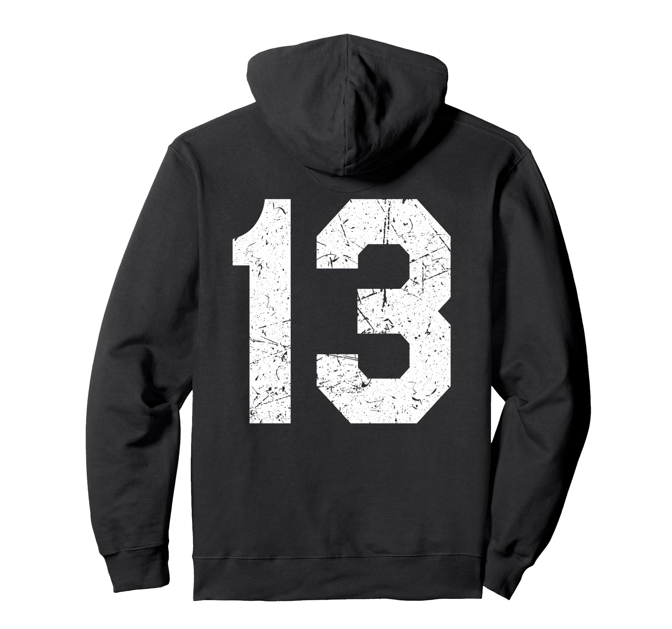13 Jersey Uniform Varsity Sports Hoodie - Fun Novelty Design Men Women - T-Shirt, Sweatshirt, Hoodie