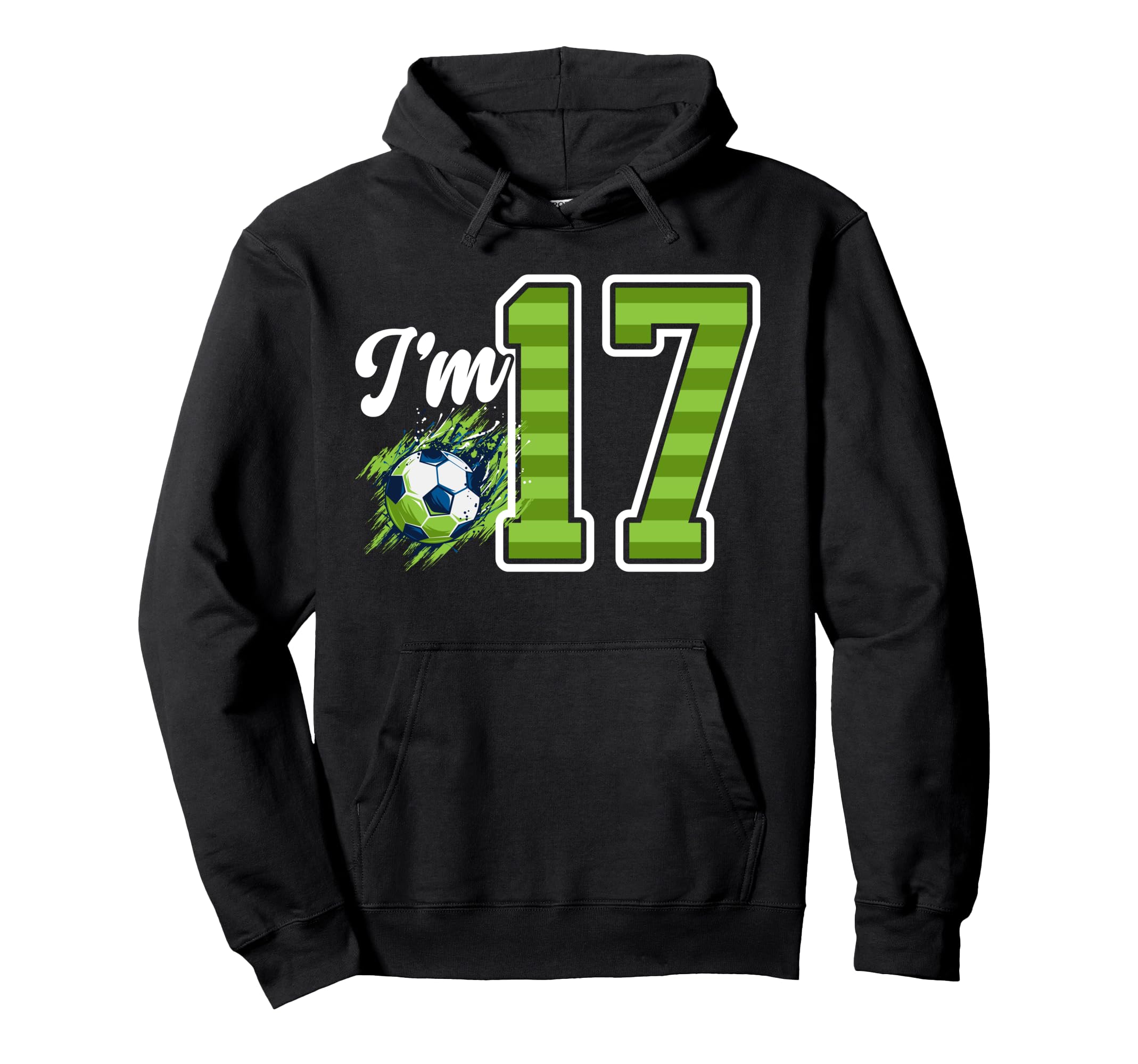 17Th Soccer Birthday Party Seventeen Hoodie - Unique Graphic for Adults - T-Shirt, Sweatshirt, Hoodie