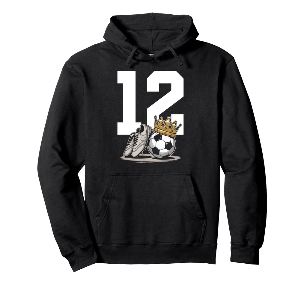 12 Soccer Birthday Gift Soccer Fan Hoodie - Aesthetic Graphic Men Women - T-Shirt, Sweatshirt, Hoodie