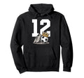 12 Soccer Birthday Gift Soccer Fan Hoodie - Aesthetic Graphic Men Women - T-Shirt, Sweatshirt, Hoodie