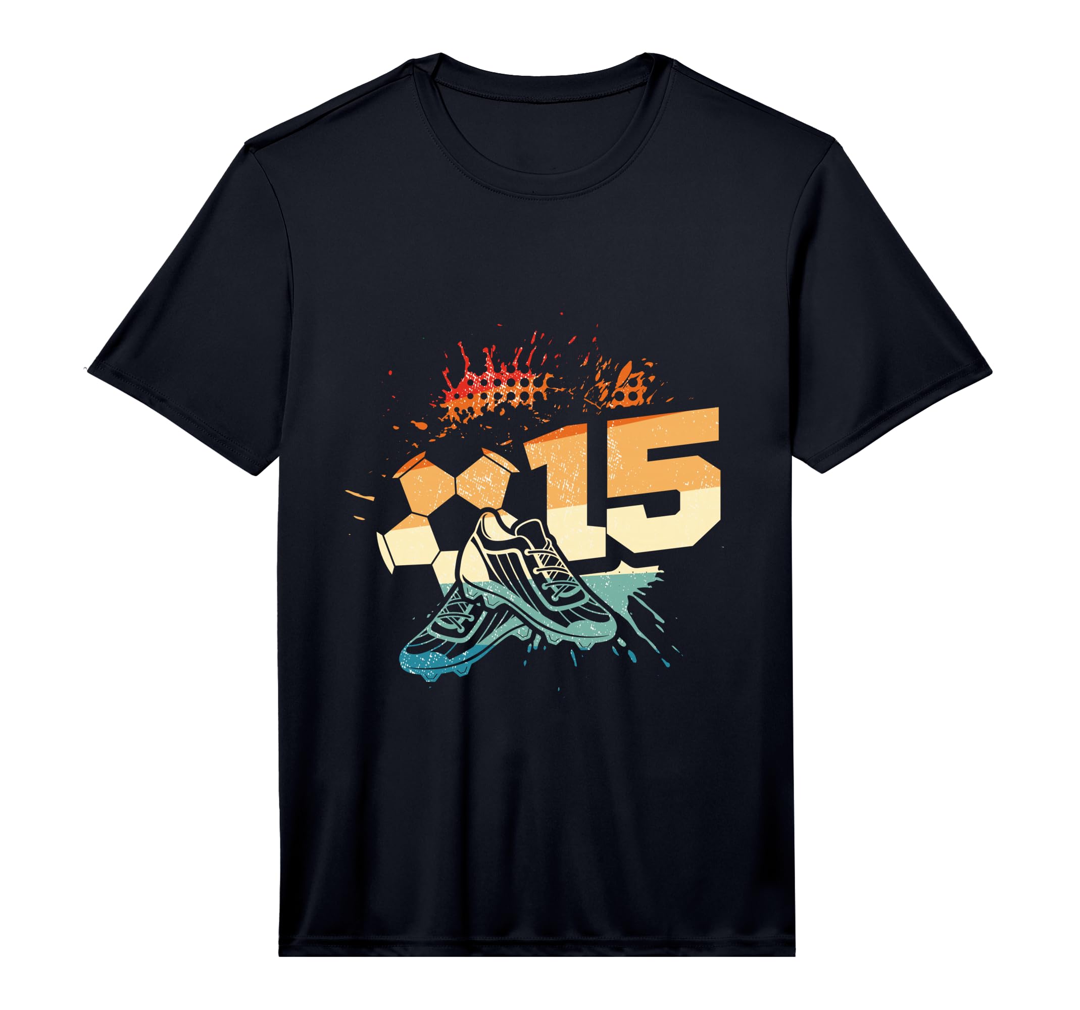 15Th Birthday Soccer Player Football 15 T-Shirt - Unique Graphic Men Women - T-Shirt, Sweatshirt, Hoodie