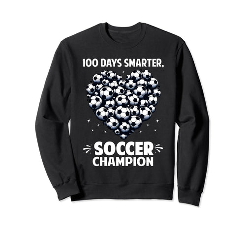 100 Days School Soccer Heart Love Sweatshirt - Streetwear Style for Adults - T-Shirt, Sweatshirt, Hoodie