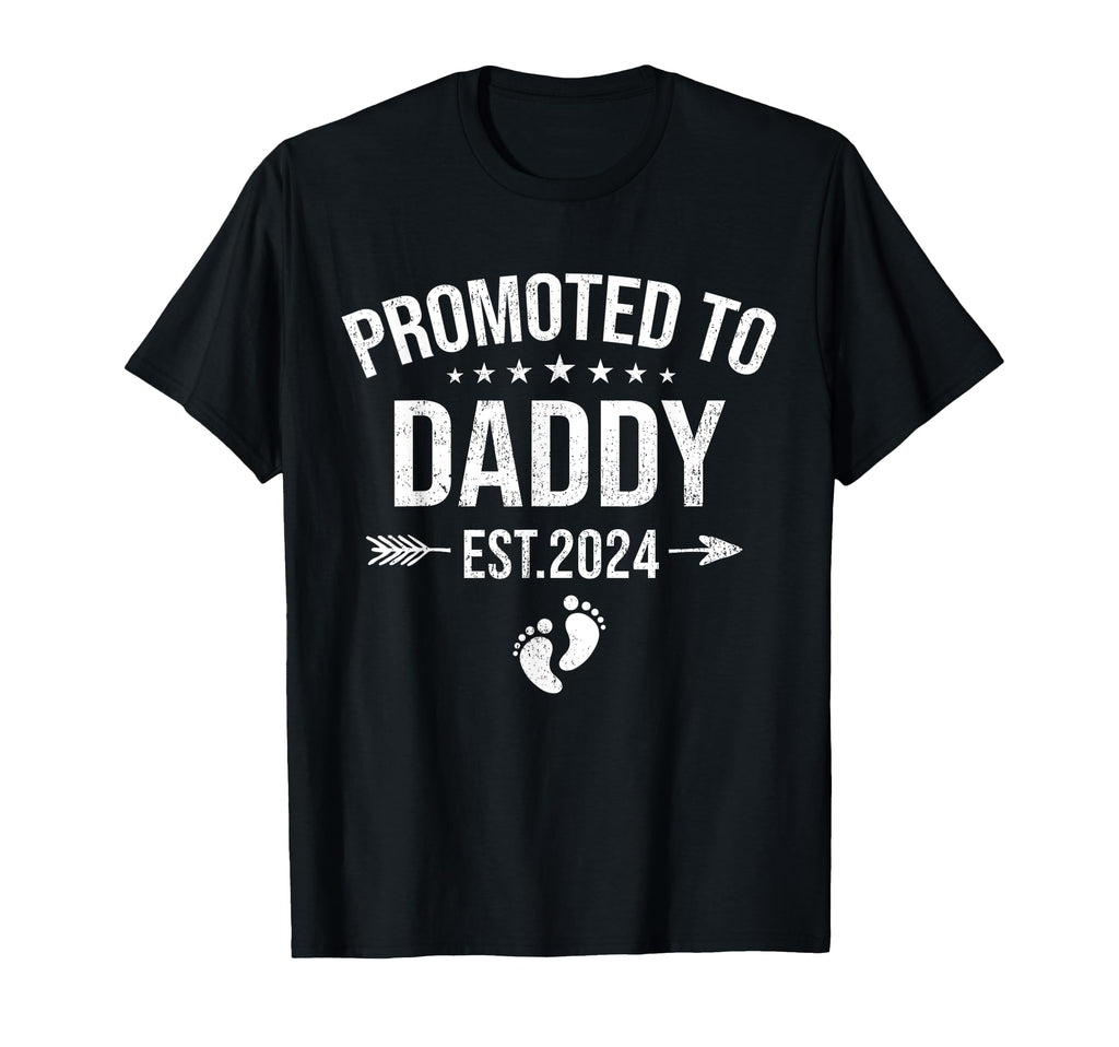 1St Time Dad Est 2024 Promoted To Daddy T-Shirt - Trendy Graphic Men Women - T-Shirt, Sweatshirt, Hoodie
