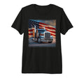 American Flag Trucker Dad Big Rig T-Shirt - Aesthetic Graphic Men Women - T-Shirt, Sweatshirt, Hoodie