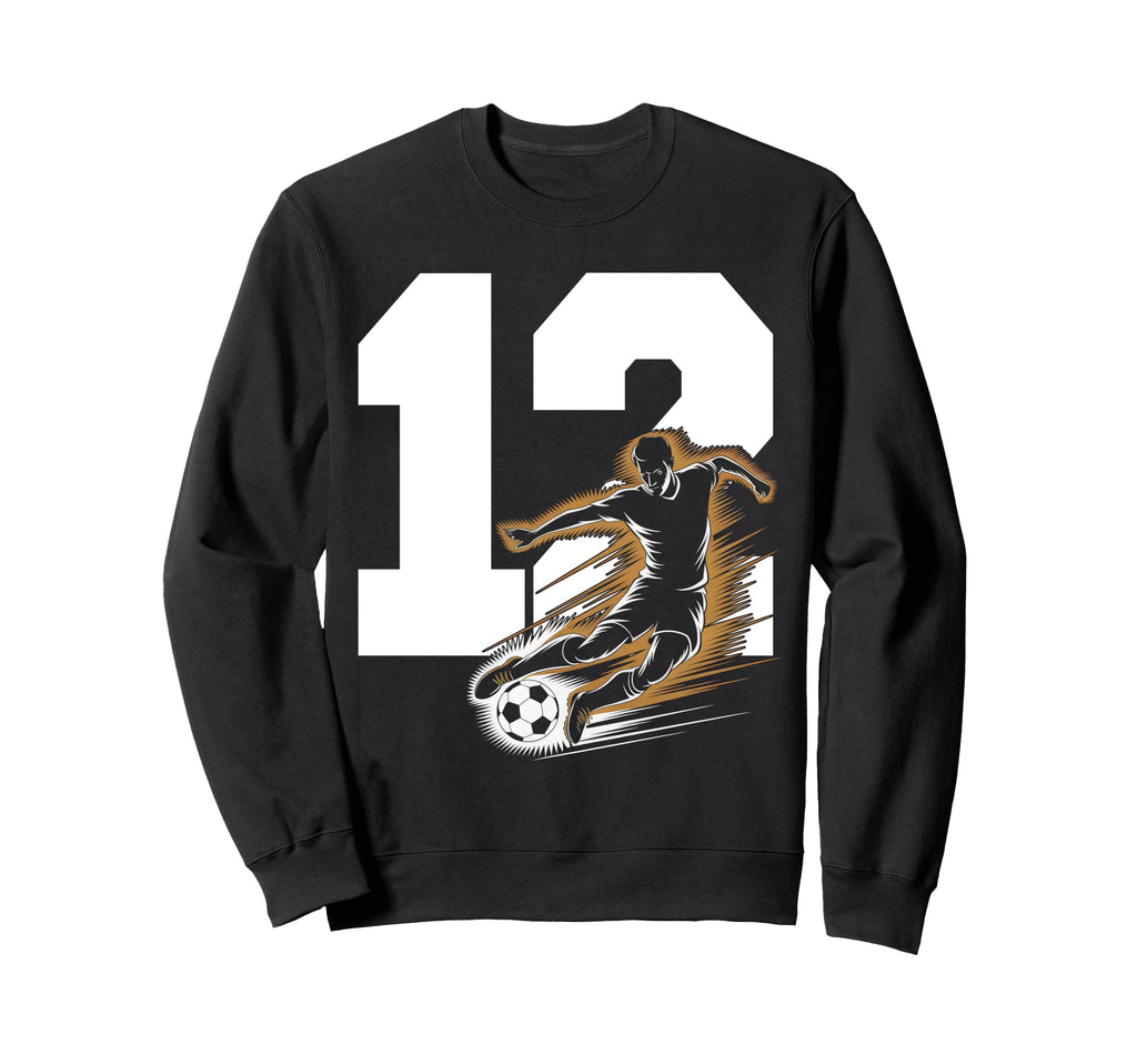 12 Soccer Birthday Gift Soccer Fan Sweatshirt - Custom Art Print Unisex - T-Shirt, Sweatshirt, Hoodie
